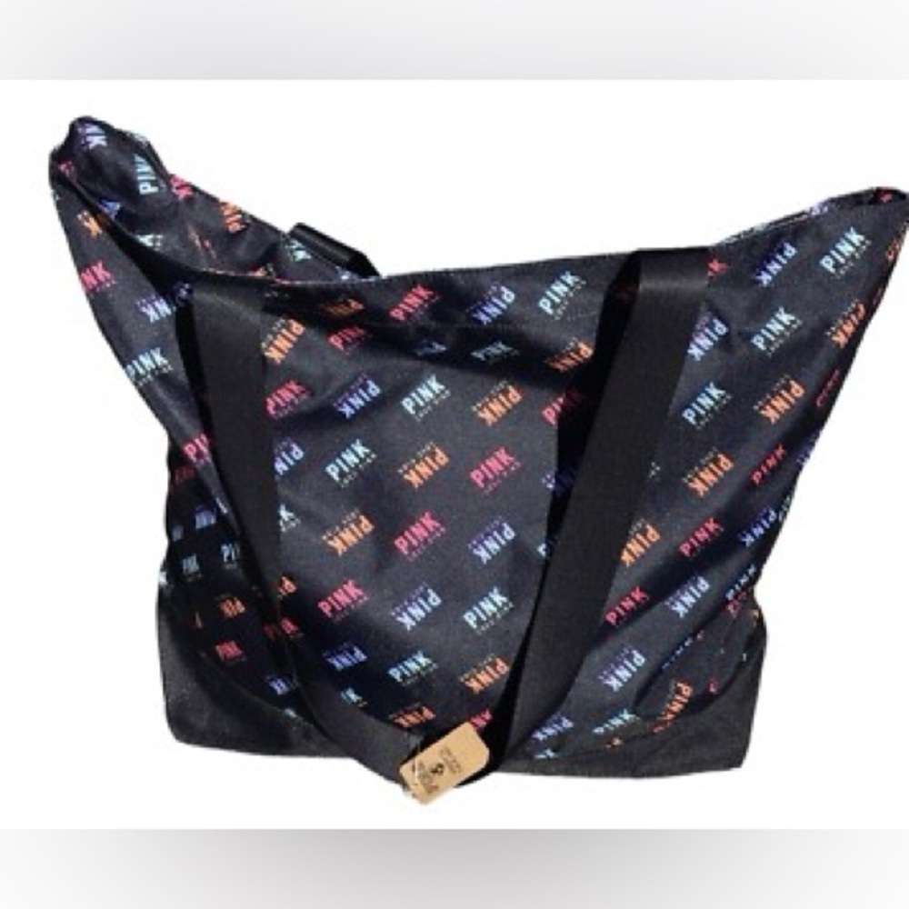 🆕 Victoria’s Secret Pink Weekender Tote Bag Top Zip Multicolor NWT